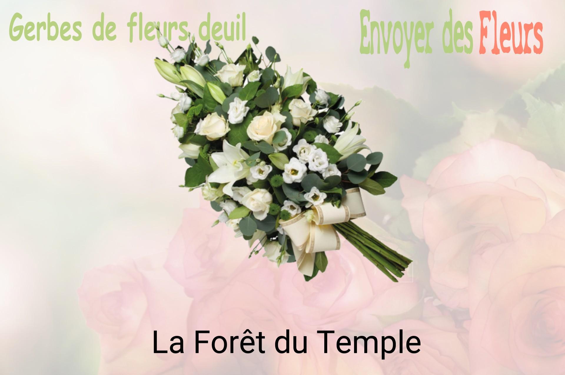 Gerbe de fleurs de deuil livrée à La Forêt-du-Temple